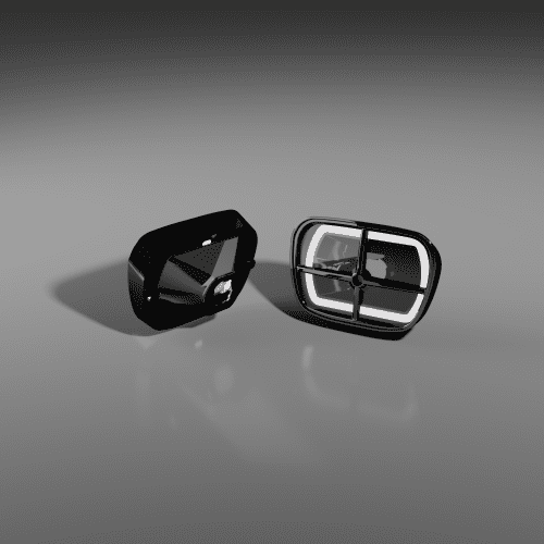 1969 1973 Pontiac Firebird Parking Lights Black Pair White Halo Render Square V1 1