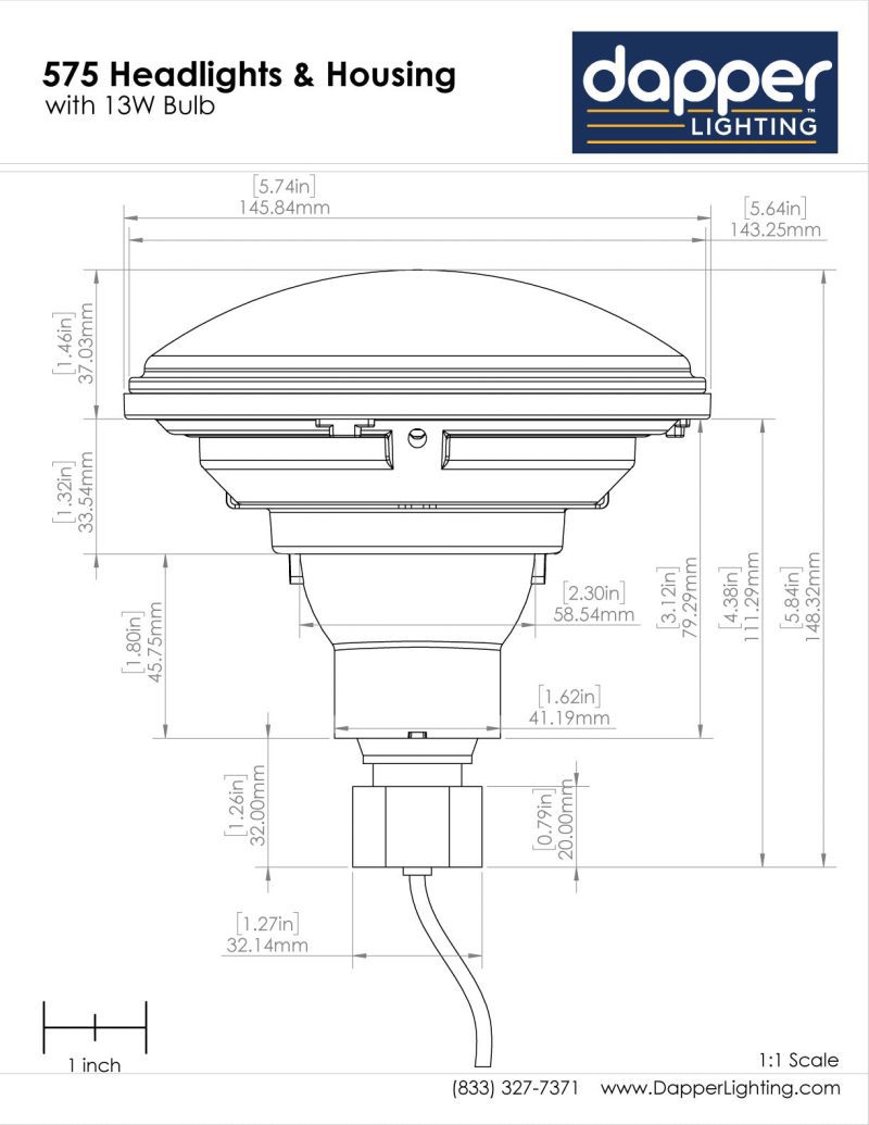 Dapper Lighting 575 13W Data Specifications Sheet