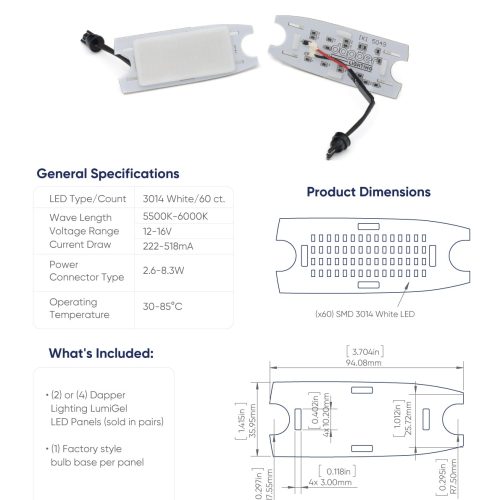 LumiGel Panels IKI5049 Specs