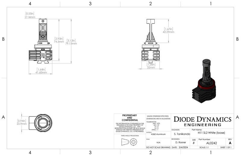 h11 sl2 white dimensional drawing 31030377 97e0 418a ad83 38d9fd706f9c